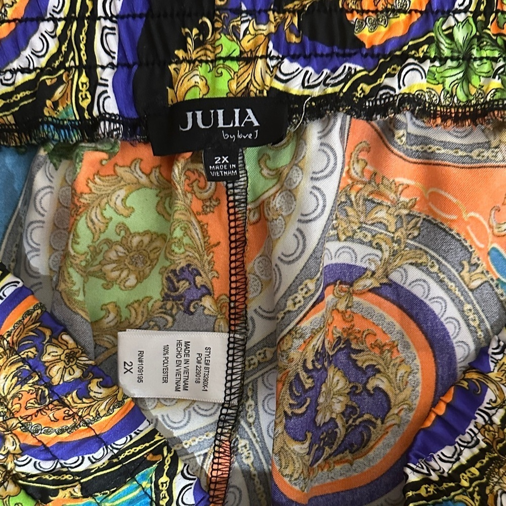 Colorful Patterned Wide-Leg Pants - Picture 5 of 5